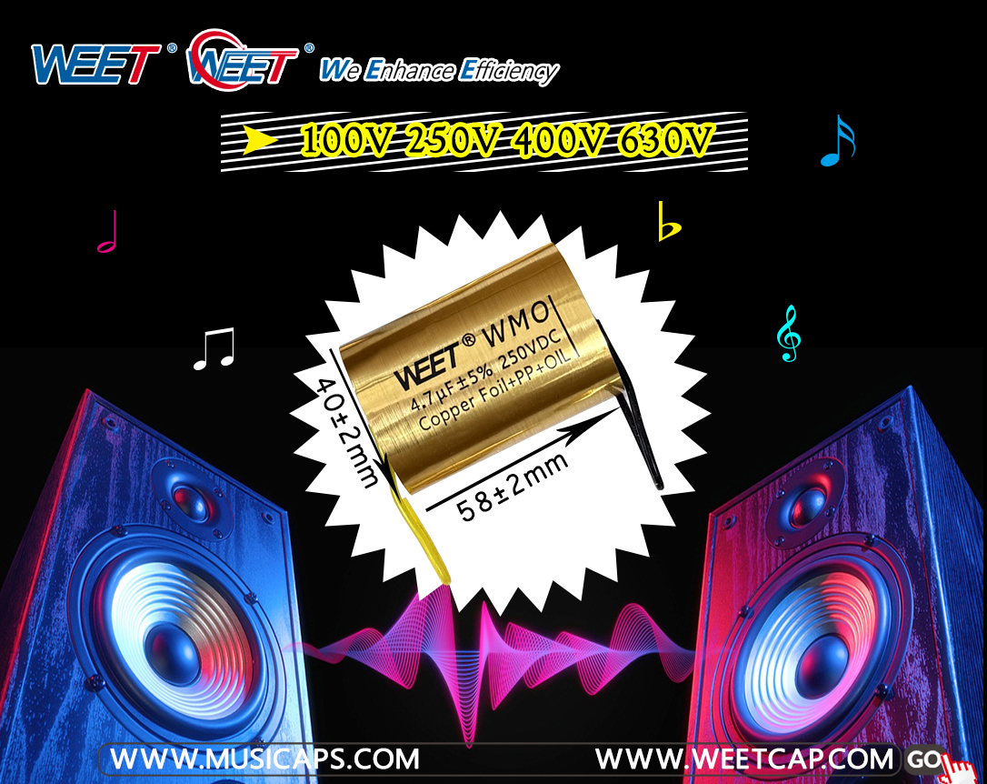 Upgrade Your Sound: WMO Gold Casing Copper Capacitor For Ultra-Clear Audio